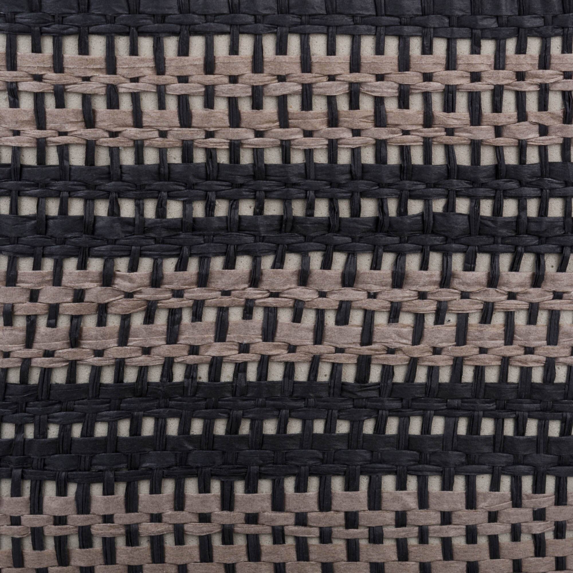 DII® Large Stone Basketweave & Black Stripe Rectangle Paper Basket